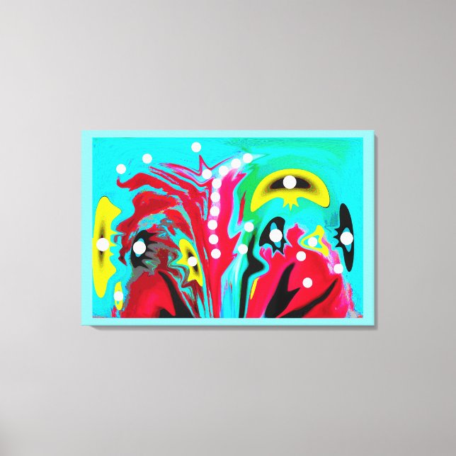 Surface of an alien moon abstract art canvas print (Front)