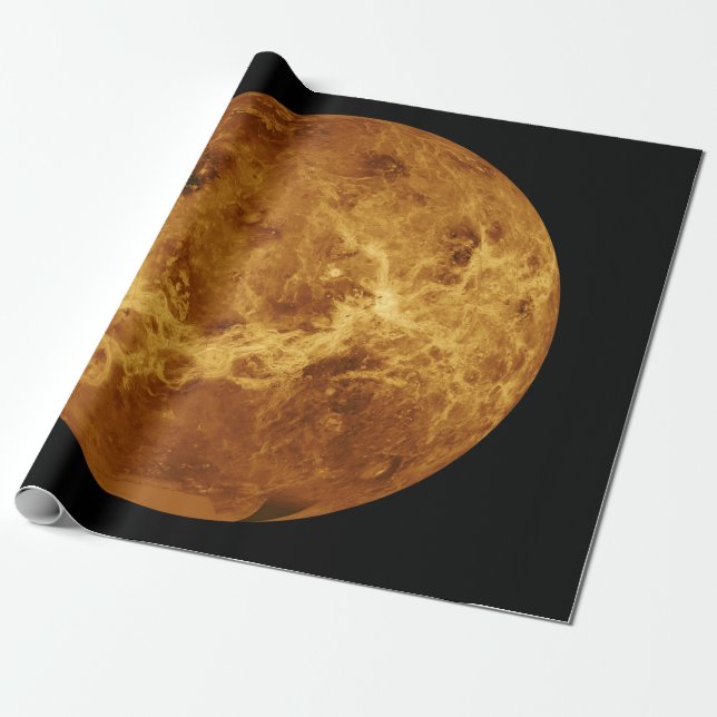 Surface of the Planet Venus Wrapping Paper (Unrolled)