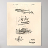 Surfboard 1969 Patent Art Old Peper