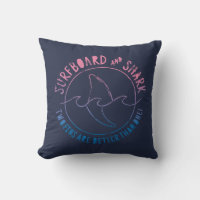 Surfboard And Shark Funny Surfer Surfing Summer