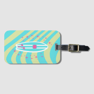 Surfboard, Beach Art, Tropical Vibes, Colourful Luggage Tag