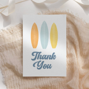Surfboard Beach Birthday Party Thank You Card