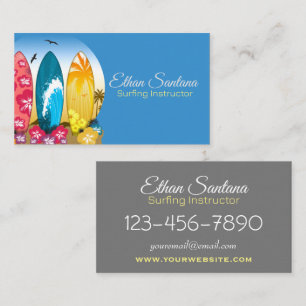 Surfboard Beach Business Card