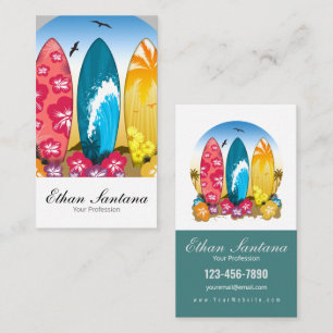 Surfboard Beach Business Card