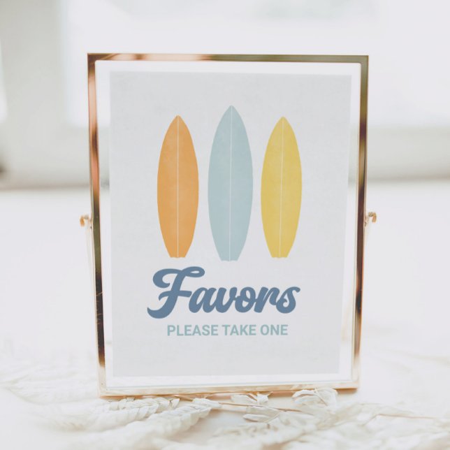 Surfboard Birthday Party Favours Sign (Creator Uploaded)