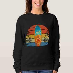 Surfboard For Men Women Surfer Retro Surf Sunset B Sweatshirt