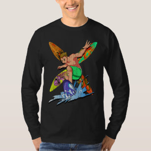 Surfboard Ocean Water Sport Surfer Surf Waves Summ T-Shirt