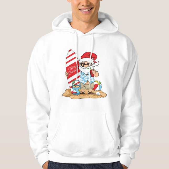 Surfboard Santa Hoodie (Front)
