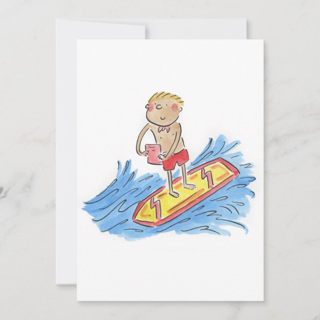 Surfboard Speech Invitation (Front)