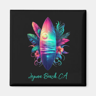 Surfboard Tropical Beach- Magnet