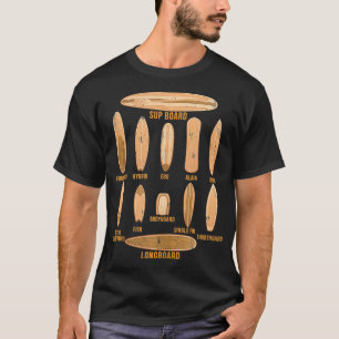 Surfboard Types Surfing Surfer Summer Gift Surfboa T-Shirt