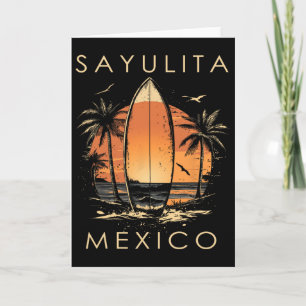 Surfboarder Sayulita Mexico Beach Surfing Surfer V Card