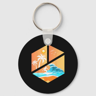 Surfboarder Surfer Retro Vintage Clic Surfing Surf Key Ring