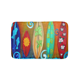 Surfboards bath mat from my artwork