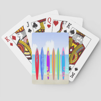 Surfboards Beach Playing Cards