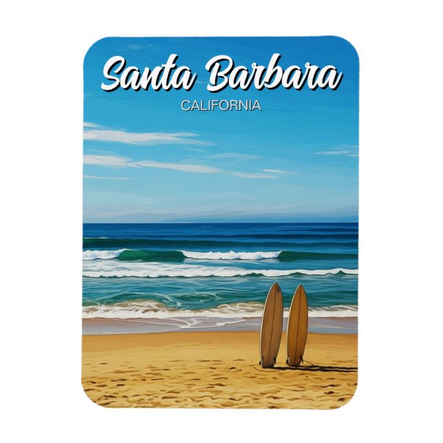 Surfboards in Santa Barbara California Magnet (Vertical)