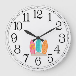 Surfboards Large Clock