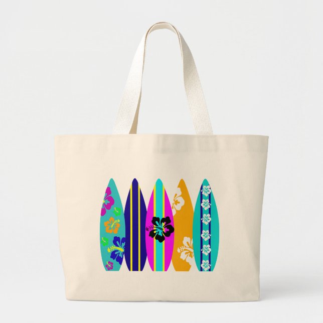 Surfboards Large Tote Bag (Front)
