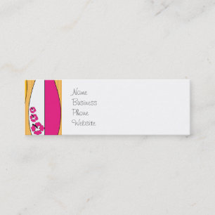 Surfboards on the Boardwalk Summer Beach Theme Mini Business Card