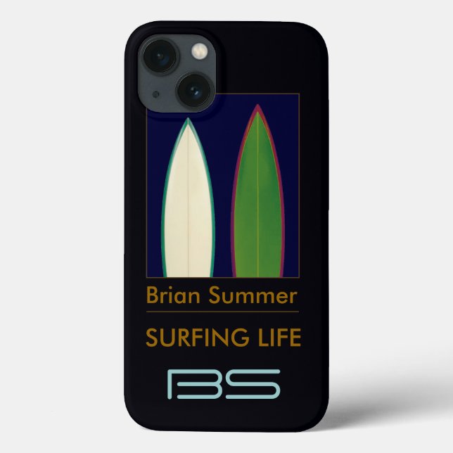 Surfboards personalised surf-themed Case-Mate iPhone case (Back)