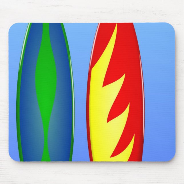 Surfboards retro surf mouse pad (Front)