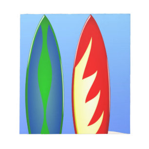 Surfboards retro surf notepad