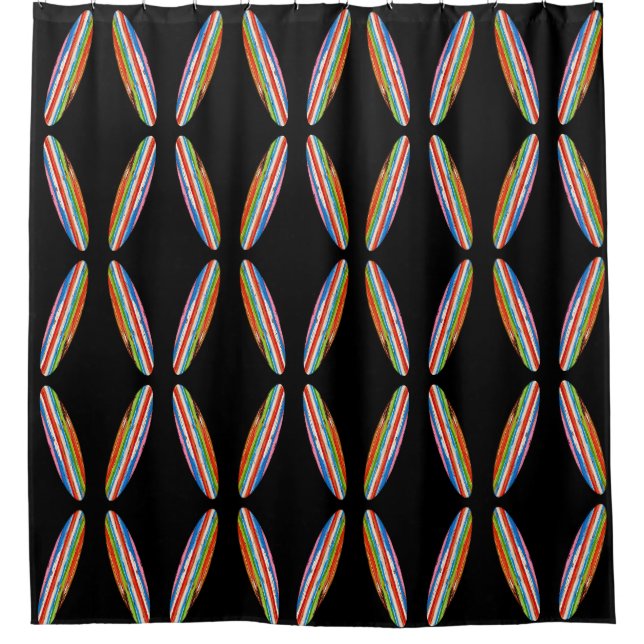 Surfboards Shower Curtain (Front)