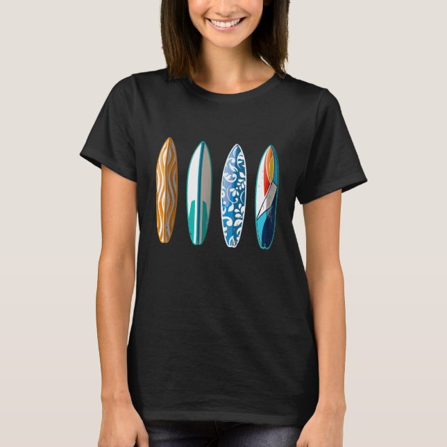Surfboards Surfer Gift Idea Surfing T-Shirt (Front)