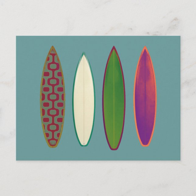 surfboards  ~ surfing style postcard (Front)