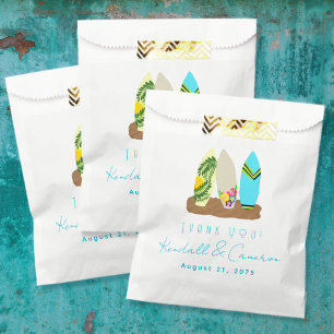 Surfboards Thank You Wedding Shower Favor Bags