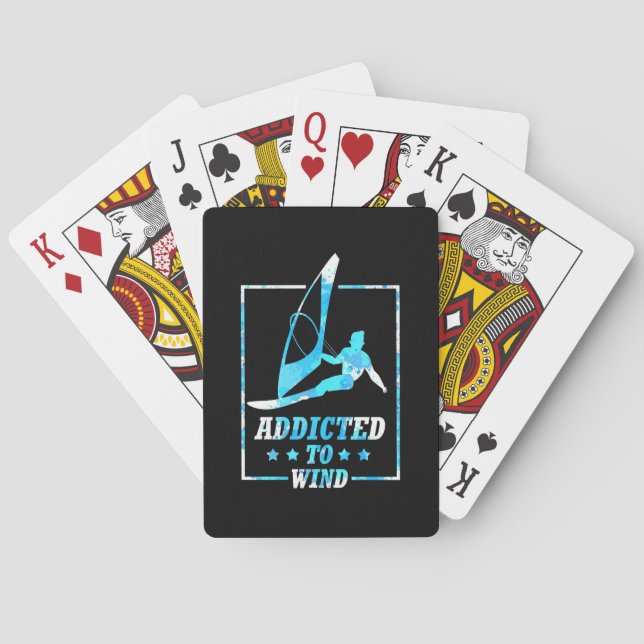 Surfer Addicted To Wind Playing Cards (Back)