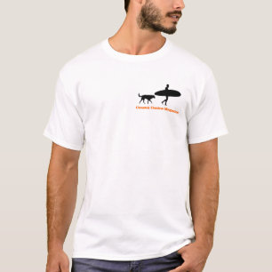 Surfer and dog in colour T-Shirt