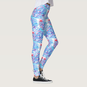Surfer and Waves Leggings