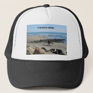 Surfer at Rincon Beach, Ventura, CA Trucker Hat