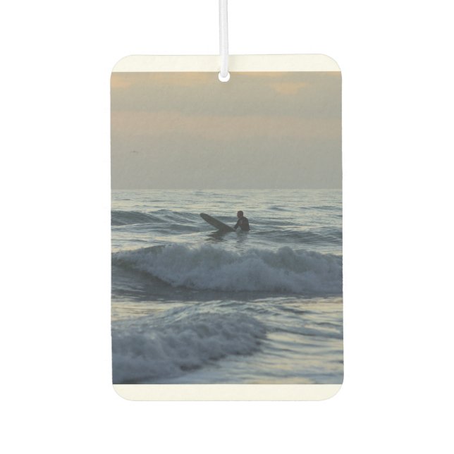 Surfer Awaits Car Air Freshener (Front)