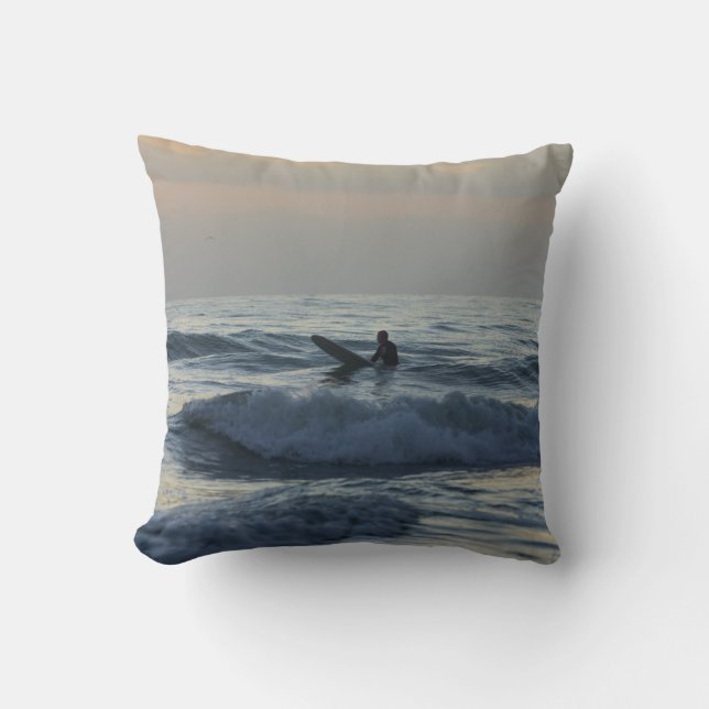 Surfer Awaits Cushion (Front)