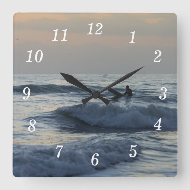 Surfer Awaits Wall Clock (Front)