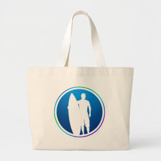 Surfer Beach carryall Large Tote Bag