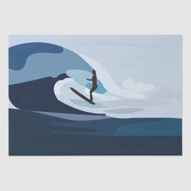 Surfer Beach Surfing Tissue Paper (Front)