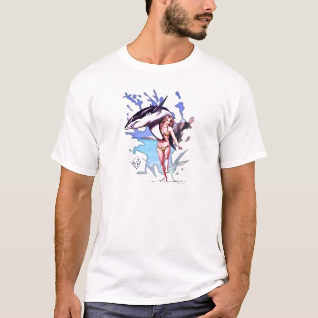 Surfer Beauty & Waves the beast T-Shirt (Front)