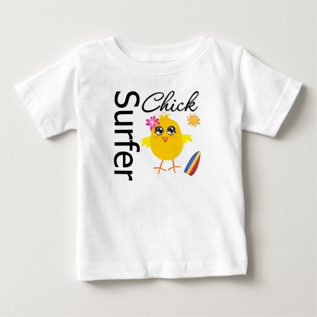 Surfer Chick Baby T-Shirt (Front)