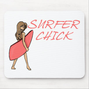 Surfer Chick Mouse Pad