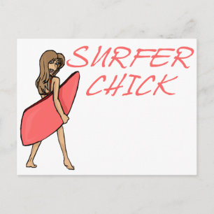 Surfer Chick Postcard