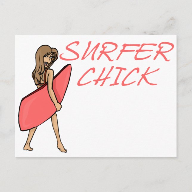 Surfer Chick Postcard (Front)