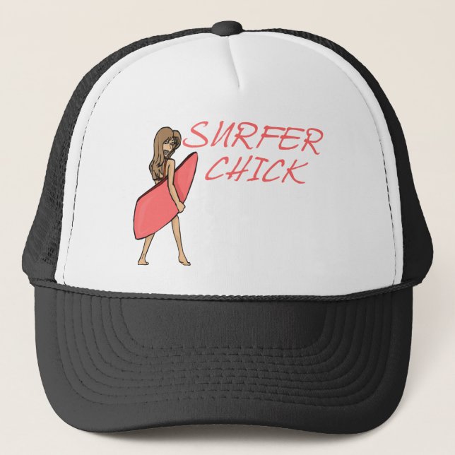 Surfer Chick Trucker Hat (Front)