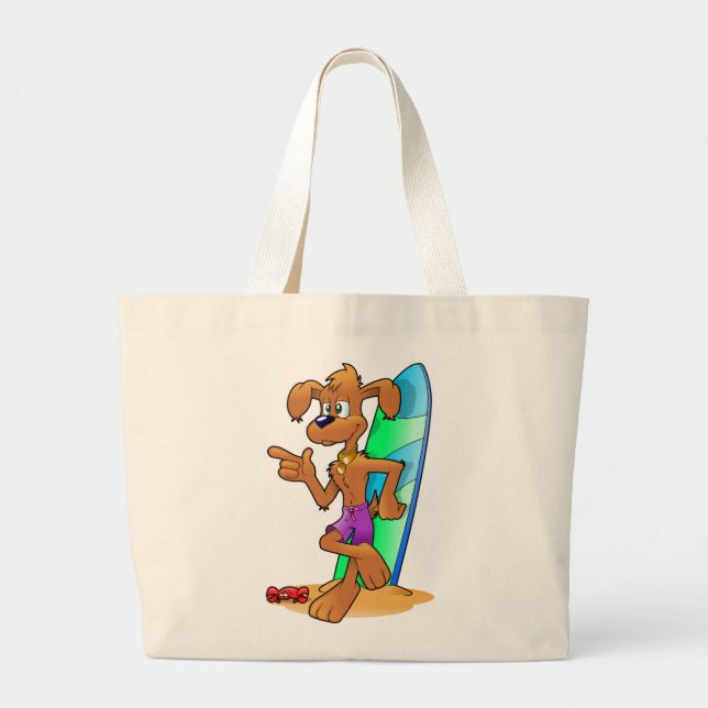 SURFER DOG LARGE TOTE BAG (Front)