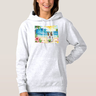Surfer Dog Sweatshirt: Fun in the sun Hoodie