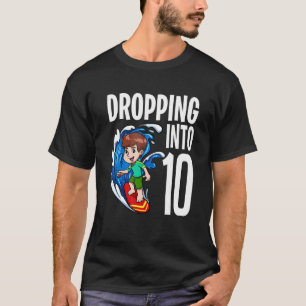 Surfer Dropping Into 10 Surfboarder Boy Surfing Bi T-Shirt
