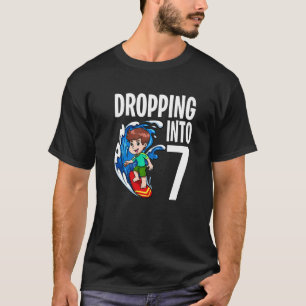 Surfer Dropping Into 7 Surfboarder Boy Surfing Bir T-Shirt