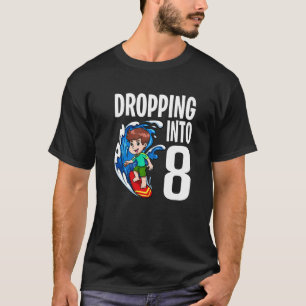Surfer Dropping Into 8 Surfboarder Boy Surfing Bir T-Shirt